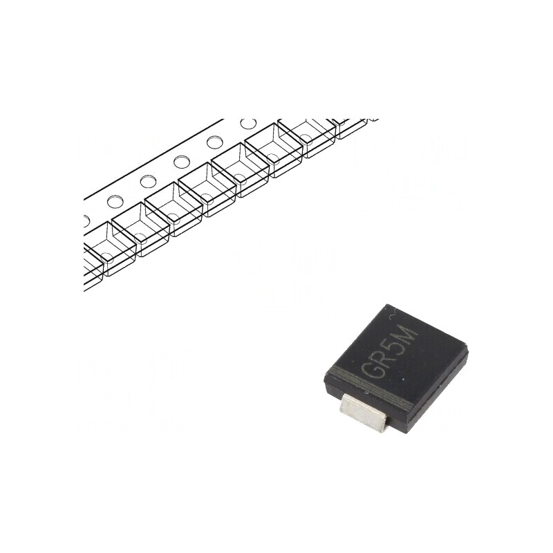 Diodă redresoare SMD 1kV 5A 500ns SMC Ufmax 1,3V Ifsm 120A | Electronic-mag.ro | Componente Electronice Diodă redresoare SMD 1kV 5A 500ns SMC Ufmax 1,3V Ifsm 120A | Electronic-mag.ro | Componente Electronice
