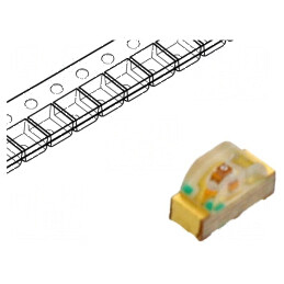 LED SMD 0602 Verde 4,5÷15mcd 1,6x0,6x1mm 155° 20mA 572nm | Electronic-mag.ro | Componente Electronice