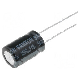Condensator electrolitic THT 1000uF 16V 10x16mm ±20% | Electronic-mag.ro | Componente Electronice