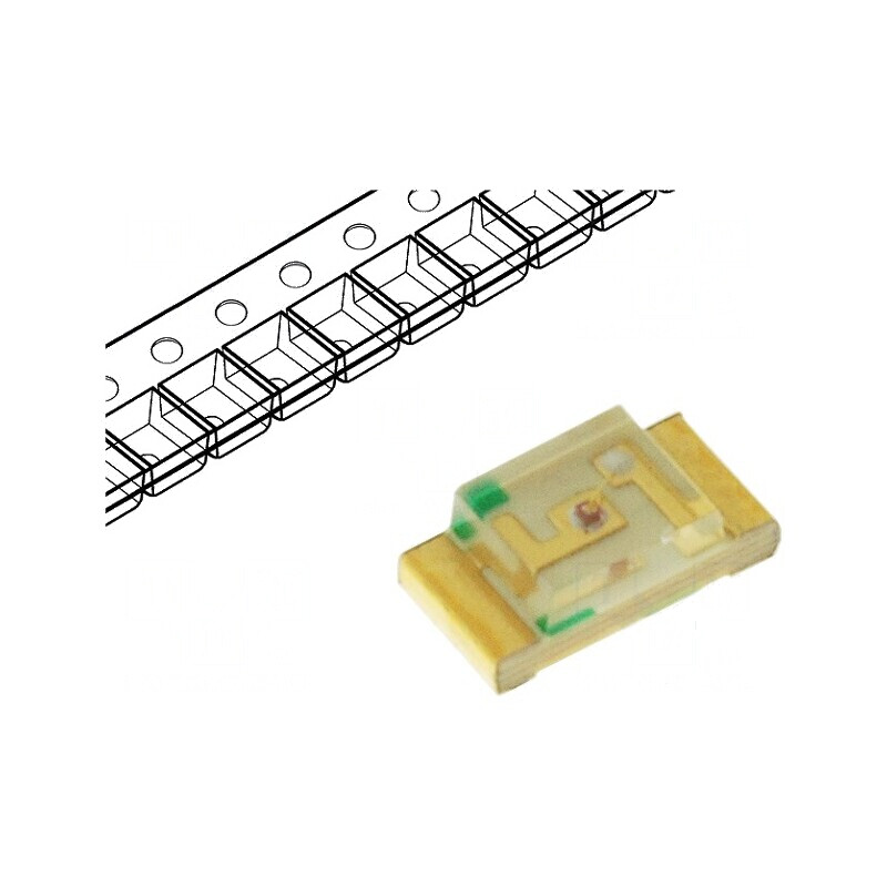 LED SMD 1206 galben 3,2÷8mcd 3,2x1,6x1,1mm 120° 20mA 105mW | Electronic-mag.ro | Componente Electronice