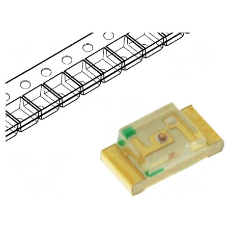 LED SMD 1206 galben 3,2÷8mcd 3,2x1,6x1,1mm 120° 20mA 105mW | Electronic-mag.ro | Componente Electronice