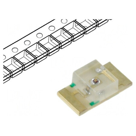 LED SMD 1206 roșie 40-80mcd 3,2x1,6x1,05mm 120° 1,95-2,5V | Electronic-mag.ro | Componente Electronice