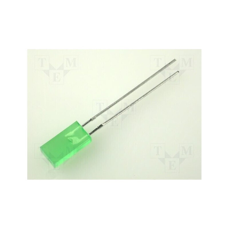 LED dreptunghiular verde 5x2,5mm 110° 20mA 1,3÷8mcd | Electronic-mag.ro | Componente Electronice LED dreptunghiular verde 5x2,5mm 110° 20mA 1,3÷8mcd | Electronic-mag.ro | Componente Electronice