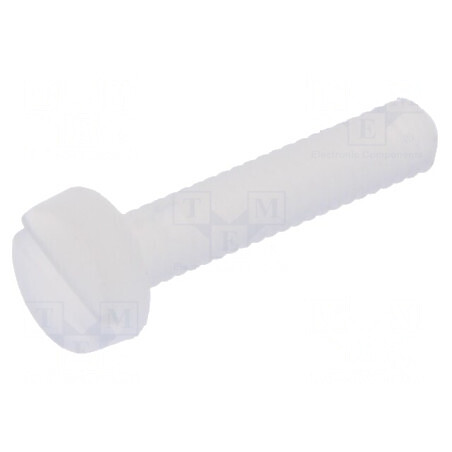 Şurub M2x10mm cu cap rotund crestat din poliamidă | Electronic-mag.ro | Componente Electronice