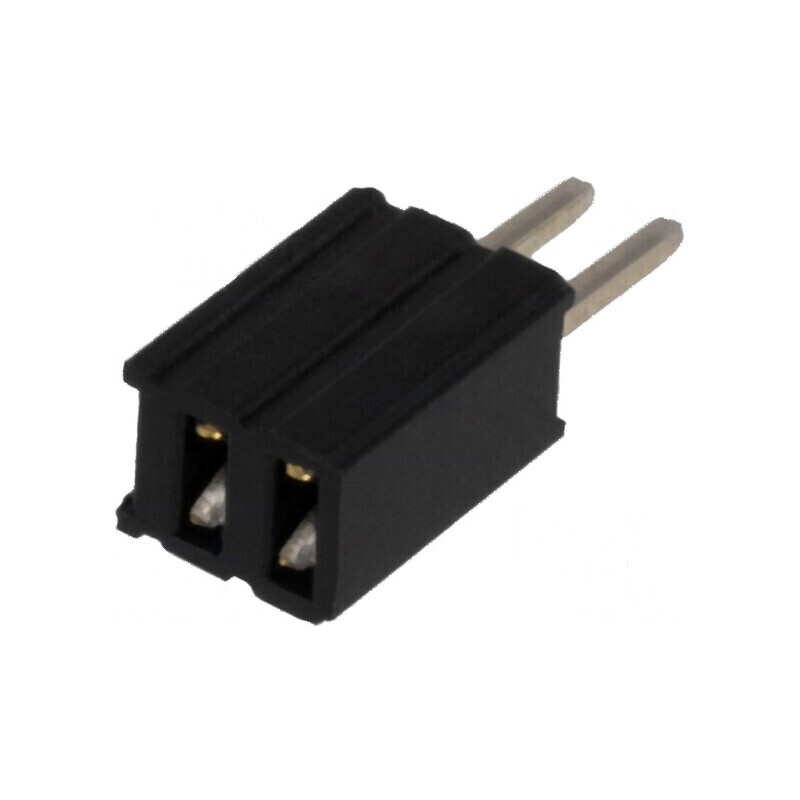 Conector şiruri pini soclu mamă 2x1,27mm THT 1x2 | Electronic-mag.ro | Componente Electronice
