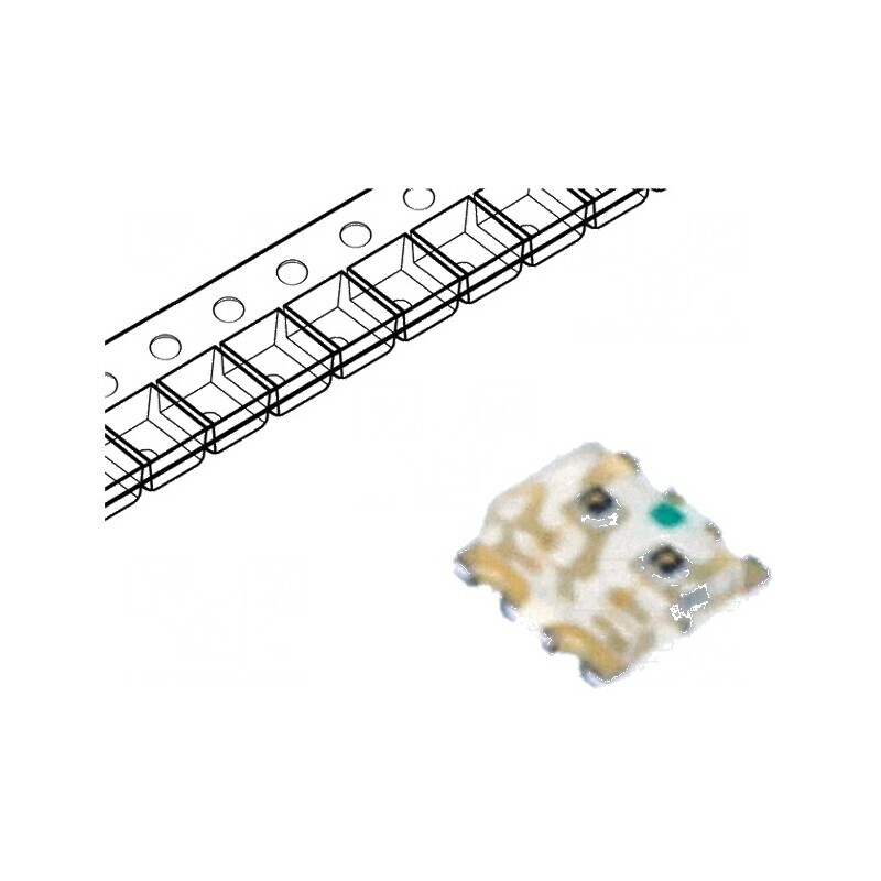 LED SMD 0606 roșie/verde 1,6x1,5mm 130° 2÷2,4V | Electronic-mag.ro | Componente Electronice