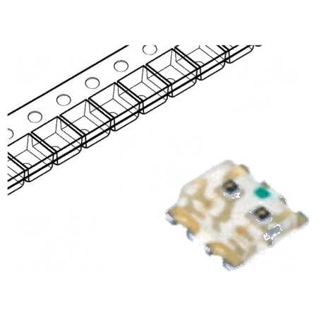 LED SMD 0606 roșie/verde 1,6x1,5mm 130° 2÷2,4V | Electronic-mag.ro | Componente Electronice