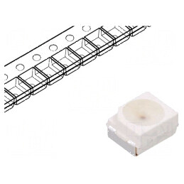 LED SMD 3528 roșu 20mA 120° 90-280mcd 3,5x2,8x1,9mm | Electronic-mag.ro | Componente Electronice