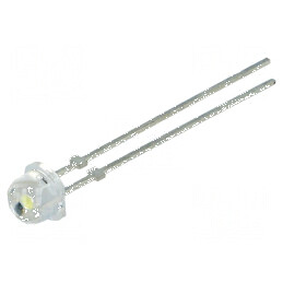 LED alb rece 4,8mm 2400-4500mcd 100° convex | Electronic-mag.ro | Componente Electronice