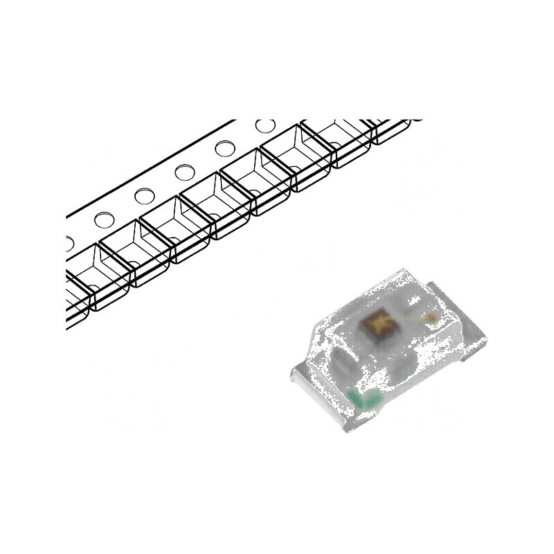 LED SMD 0603 galben 160-250mcd 1,6x0,8x0,68mm 120° 20mA | Electronic-mag.ro | Componente Electronice