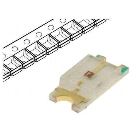 LED SMD 1206 galben 350÷500mcd 3,2x1,6x0,68mm 120° 20mA | Electronic-mag.ro | Componente Electronice