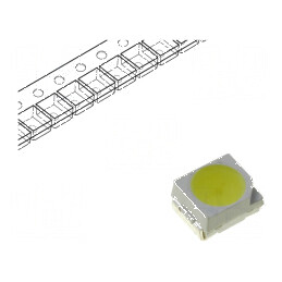 Banda LED SMD 3528 alb rece 1700-2500mcd 120° 20mA | Electronic-mag.ro | Componente Electronice