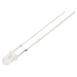 LED 3mm alb rece 2180-3000mcd 70° convex | Electronic-mag.ro | Componente Electronice