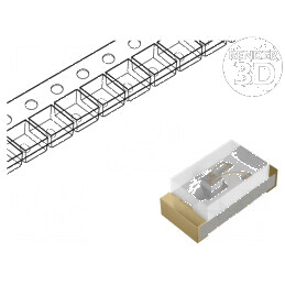 LED SMD 0402 portocalie 80-165mcd 140° 20mA 75mW | Electronic-mag.ro | Componente Electronice