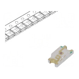 LED SMD 1206 roșie 9mcd 3,2x1,5x1mm 130° 2÷2,4V 20mA 100mW | Electronic-mag.ro | Componente Electronice