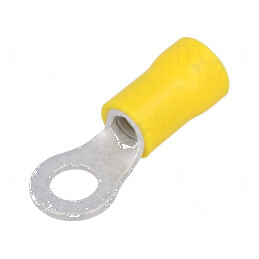 Vârf inelar M5 5,3mm pentru cablu cupru 4÷6mm2 crimpat izolată | Electronic-mag.ro | Componente Electronice