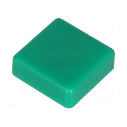 Tastă pătrată verde 12x12mm | Electronic-mag.ro | Componente Electronice