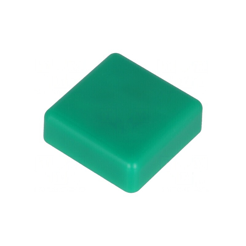 Tastă pătrată verde 12x12mm | Electronic-mag.ro | Componente Electronice