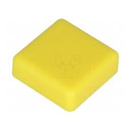 Tastă pătrată galbenă 12x12mm | Electronic-mag.ro | Componente Electronice