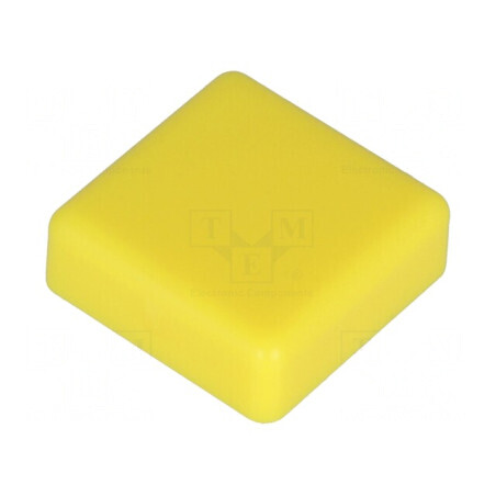 Tastă pătrată galbenă 12x12mm | Electronic-mag.ro | Componente Electronice