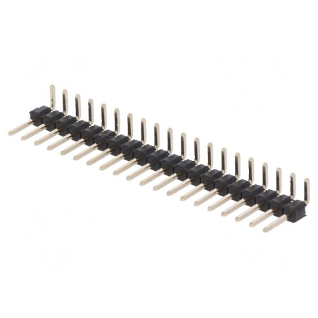 Conector şir pini tată 20 pini unghi 90° THT | Electronic-mag.ro | Componente Electronice