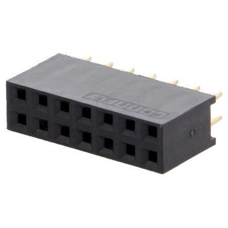 Conector şiruri pini soclu mamă 14 PIN 2,54mm THT 2x7 | Electronic-mag.ro | Componente Electronice