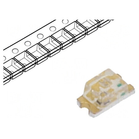 LED SMD 0603 Albastru 28-180mcd 1,6x0,8x0,8mm 130° 2,8-3,8V | Electronic-mag.ro | Componente Electronice
