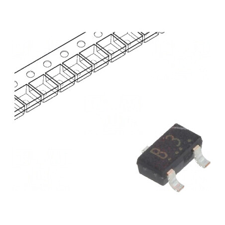 Diodă comutaţie SMD 85V 100mA 4ns SOT346 Ufmax 1,2V Ifsm 2A | Electronic-mag.ro | Componente Electronice