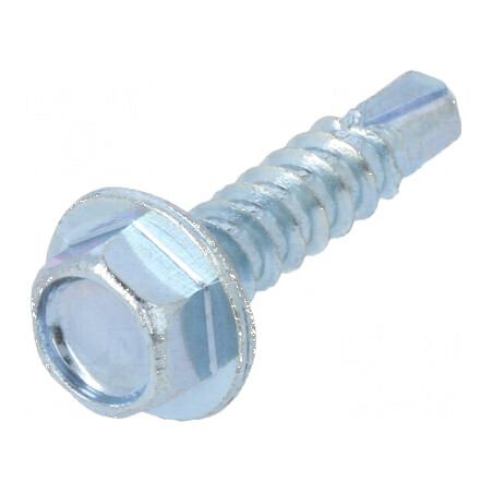 Şurub metal cu flanşă 4,8x32, hexagonal 8mm, oţel călit | Electronic-mag.ro | Componente Electronice