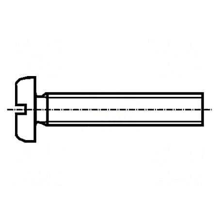 Şurub M6x25 cu cap rotund crestat din poliamidă DIN 85A | Electronic-mag.ro | Componente Electronice