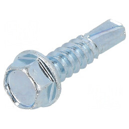 Şurub metalic cu flanşă 5,5x22, cap hexagonal 8mm, oţel călit | Electronic-mag.ro | Componente Electronice