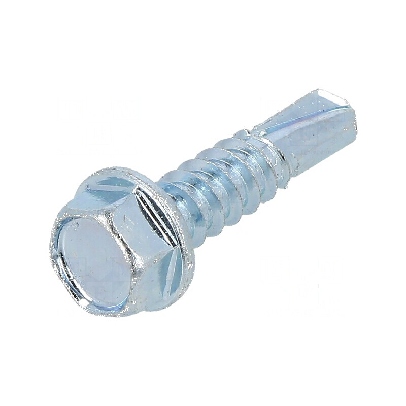 Şurub metalic cu flanşă 5,5x22, cap hexagonal 8mm, oţel călit | Electronic-mag.ro | Componente Electronice