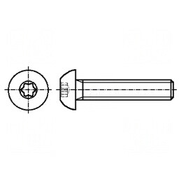 Şurub M6x14 Torx® TX30 oţel zincat ISO 7380 | Electronic-mag.ro | Componente Electronice