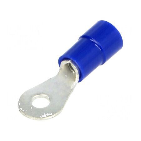 Vârf inelar M3 3,2mm 1,5-2,5mm² crimpat pe cablu izolat | Electronic-mag.ro | Componente Electronice