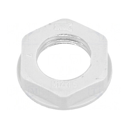 Piuliță M12 poliamidă 17mm gri Pas 1.5 | Electronic-mag.ro | Componente Electronice