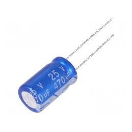 Condensator electrolitic THT 470uF 25VDC Ø10x16mm 5mm | Electronic-mag.ro | Componente Electronice