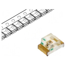 LED SMD 0805 verde 20mA 570nm 120° 20-50mcd 2x1,25x1,1mm | Electronic-mag.ro | Componente Electronice
