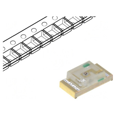 LED SMD 1206 roșie 50-150mcd 3,2x1,6x1,1mm 120° 20mA 75mW | Electronic-mag.ro | Componente Electronice