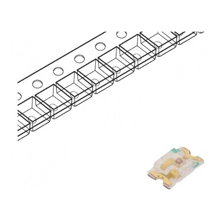 LED SMD 0805 roșie 7-20mcd 2x1,25x0,4mm 140° 20mA 617nm | Electronic-mag.ro | Componente Electronice