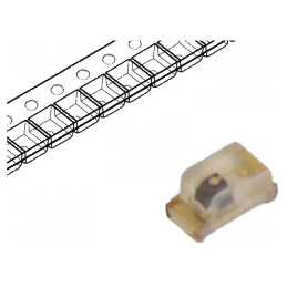 LED SMD 0402 portocalie 120-220mcd 20mA 120° 1x0,5x0,5mm | Electronic-mag.ro | Componente Electronice