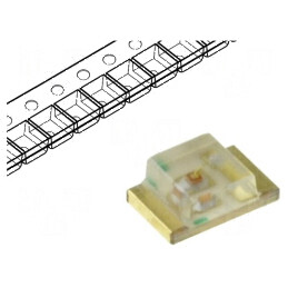 LED SMD 0805 galben 18-120mcd 2x1,25x1,1mm 120° 20mA | Electronic-mag.ro | Componente Electronice