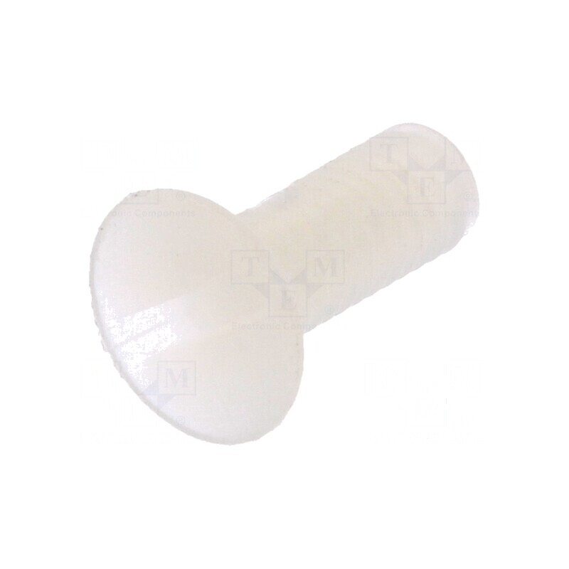 Şurub M3x8 îngropat crestat 1mm poliamidă naturală | Electronic-mag.ro | Componente Electronice