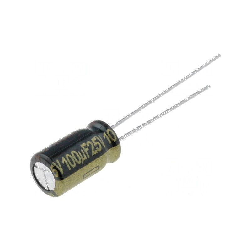 Condensator electrolitic low ESR THT 100uF 25V Ø6,3x11,2mm | Electronic-mag.ro | Componente Electronice Condensator electrolitic low ESR THT 100uF 25V Ø6,3x11,2mm | Electronic-mag.ro | Componente Electronice