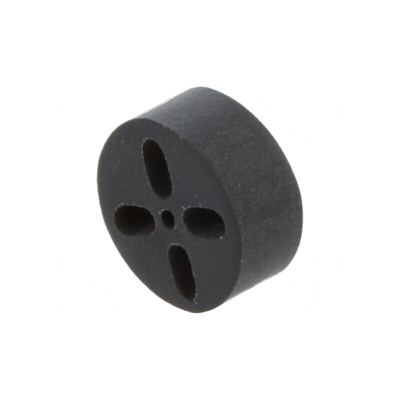 Bucșă de distanțare LED Ø6,5mm pentru LED de 5mm neagră UL94V-0 | Electronic-mag.ro | Componente Electronice