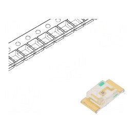 LED SMD 1206 galben 80-150mcd 3,2x1,6x0,75mm 120° 20mA 75mW | Electronic-mag.ro | Componente Electronice