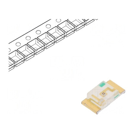 LED SMD 1206 galben 80-150mcd 3,2x1,6x0,75mm 120° 20mA 75mW | Electronic-mag.ro | Componente Electronice