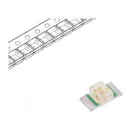 LED SMD 1206 verde 5-12mcd 3,2x1,6x1,05mm 140° 20mA 568nm | Electronic-mag.ro | Componente Electronice