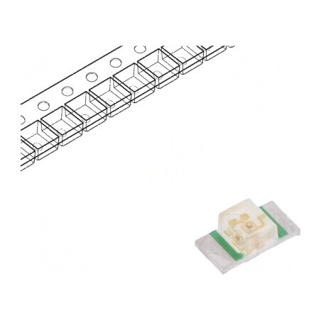 LED SMD 1206 verde 5-12mcd 3,2x1,6x1,05mm 140° 20mA 568nm | Electronic-mag.ro | Componente Electronice