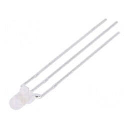 LED 3mm galben/verde 60° convex 3 termeni | Electronic-mag.ro | Componente Electronice