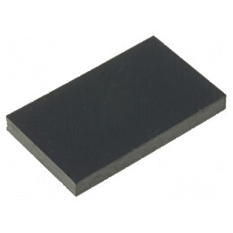 Picioruş autoadeziv negru din gumă, 3mm H, 15mm W, 25mm L | Electronic-mag.ro | Componente Electronice